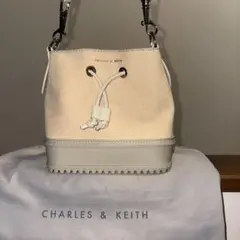 チャールズアンドキース　ハンドバッグ　ショルダーバッグ　白　キャンバスのサムネイル