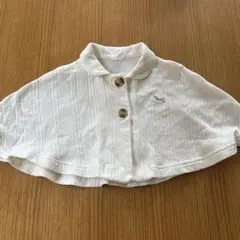 ホワイトストライプ ベビーポンチョ