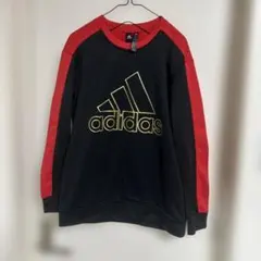 adidas 黒 赤 トレーナー　160