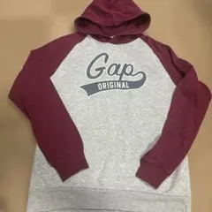 Gap ORIGINAL パーカー ボルドー×グレー☆XS☆y2k☆グランジ