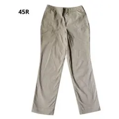 45R コットンストレッチの千鳥格子パンツ レギンス キャメル