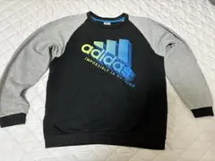 adidas トレーナー 160サイズ 黒/グレー