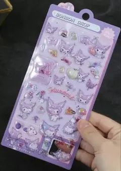 サンリオ クロミ ぷくぷくシール ボンボンドロップシール風