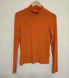 GU タートルネック 春インナー オレンジ Lサイズ