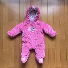 ミニーマウス フリースロンパース ピンク