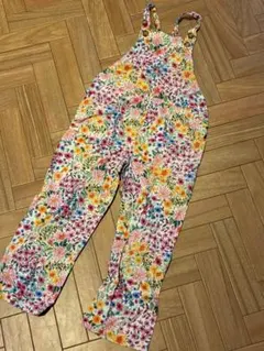 H&M 花柄キッズオーバーオール 100cm~