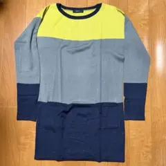 【コムサイズム】3色ボーダーチュニック（M）のサムネイル