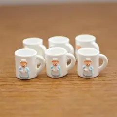 ミニチュア 熊さんマグカップ 6個まとめて♡ドールハウス 樹脂パーツ