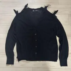 【希少】GU × UNDERCOVER シアー カーディガン 黒 L コラボ