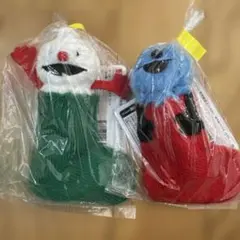 パペットスンスン　ノンノン　すっぽりソックスマスコット　赤　緑