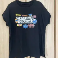 ブラック グラフィックプリント Tシャツ Mのサムネイル
