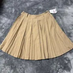 プリーツスカート ベージュ 新品タグ付き ひざ丈 裏地付き