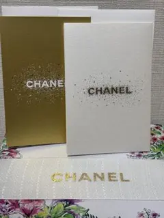 シャネル クリスマス メッセージカード レターセット ホリデー 2枚 セット