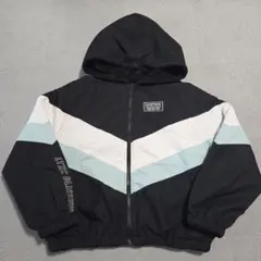 LOVETOXIC フード付ジャケット アウター 黒/白/水色150 ラブトキ