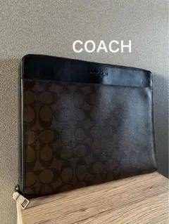 コーチ　タブレットケース　セカンドバッグ　ブラウン　iPad