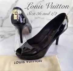 美品LOUIS VUITTON パドロック付オープントゥパンプス 厚底のサムネイル
