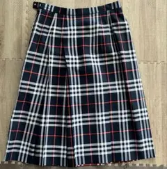 【美品】90s BURBERRYS ウール プリーツスカート 濃紺 11AR 美品】90s BURBERRYS ウール プリーツスカート 濃紺 11AR (FBF) 東郷の