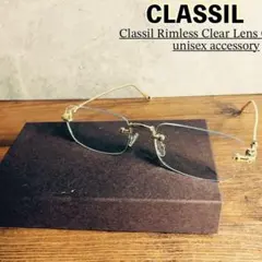 人気商品★ y2k 縁無し 伊達 リムレス 金 韓国 スクエア　ユニセックス