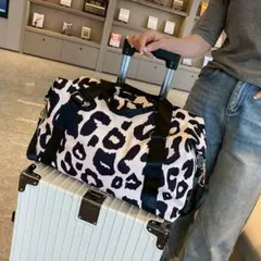 ショルダーバッグ スポーツバッグ レオパード ヒョウ柄 大容量 旅行 軽量 防水