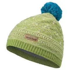 mont-bell ポンポン付きニット帽 緑色