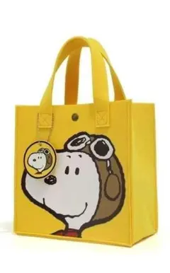 値下げ 黄色限定爽やかなSNOOPY系 トートバッグ手提げバッグチャイム付き