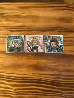 不死川実弥・甘露寺蜜璃・煉獄杏寿郎 鬼滅の刃ビッグリマンチョコ シール 3枚