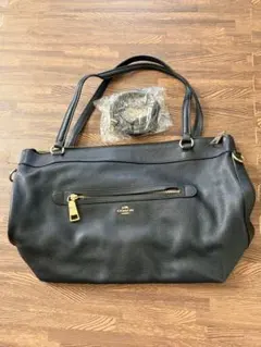 COACH ブラックレザー トートバッグ