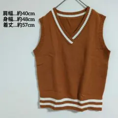 匿名配送✨ベスト Vネック ニットベスト スクールベスト 学院風