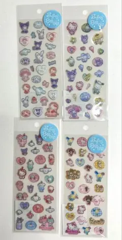 【正規品】サンリオ　キラフチ樹脂盛りシール　4枚セット