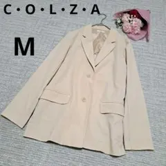 ★ COLZA レーヨン テーラードジャケット ベージュ シンプル M コルザ