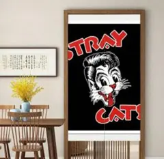ストレイキャッツ STRAY CATS のれん 暖簾 ロカビリー