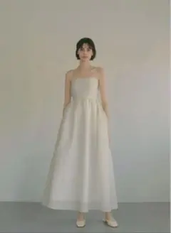 【美品】Rielle riche リエルリシェ　ジャガードキャミワンピース