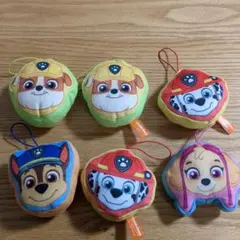 パウ・パトロール ぬいぐるみストラップ 6個セット