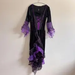 1点物✨ダンスドレス パープル ブラック レース スタンダードドレスのサムネイル