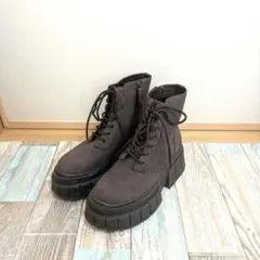 Bershka 厚底ブーツ ブラウン サイズ38