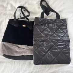 トートバッグ ブラック/グレーセットのサムネイル