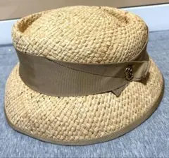 未使用 maximマキシンNuance 麦わら帽子 リボン付き ベージュ - メルカリ