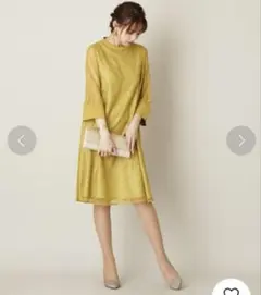 AIMER スタンドネック総レースリンクパーティドレス