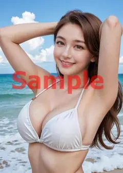 A6358 1点物 高画質AI美女グラビア A4ポスター 清楚 イラスト - メルカリ