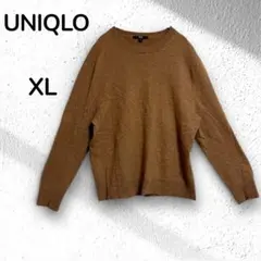 【UNIQLO】カシミアクルーネックセーターブラウン XL