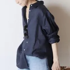 フレンチリネン シャツ