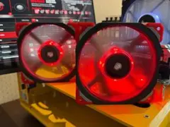 美品 Corsair ML120 PRO RED 120mm PWM 2個 箱付のサムネイル