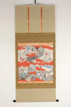 複製/酒井抱一/檜啄木鳥図/工芸/桐共箱付/布袋屋掛軸HJ-586 - メルカリ