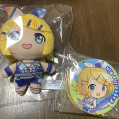 プロセカ ラッキーくじ ぷちぬいマスコット 缶バッチ　鏡音リン