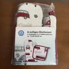 Volkswagen 4点キッチンセット　鍋つかみ2こ&鍋敷き2枚のサムネイル