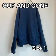 CUP AND CONE トレーナー ネイビー Size 1 スウェット　紺