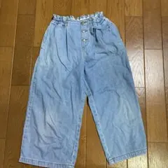 GU ハイウエスト デニムパンツ ライトブルー