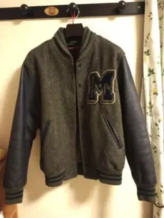 マックレガー スタジャン 袖レザー 切替 キルティング ロゴワッペン 　Mサイズ