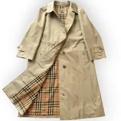 【90s美品】バーバリー ヴィンテージ　 ステンカラーコート ノバチェック L