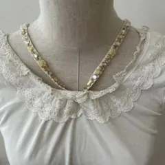 アクシーズファム　ビジューレースタンクトップ　M